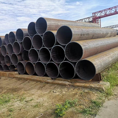 le tube en métal de rond de 600mm Q235A sifflent le tuyau d'acier au carbone 15m en spirale sans couture pour la canalisation